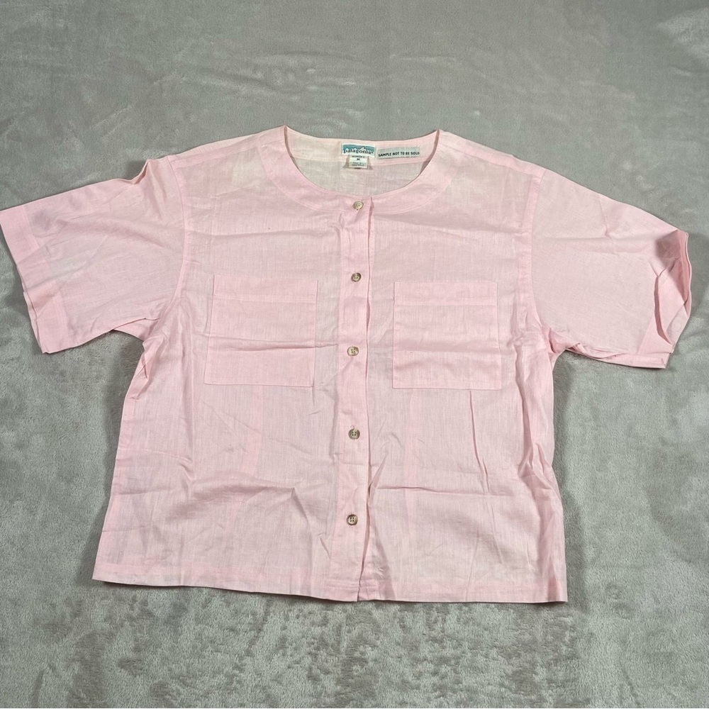 Patagonia Womens Medium Pink Blouse Button Up 2 Pocket  Sample